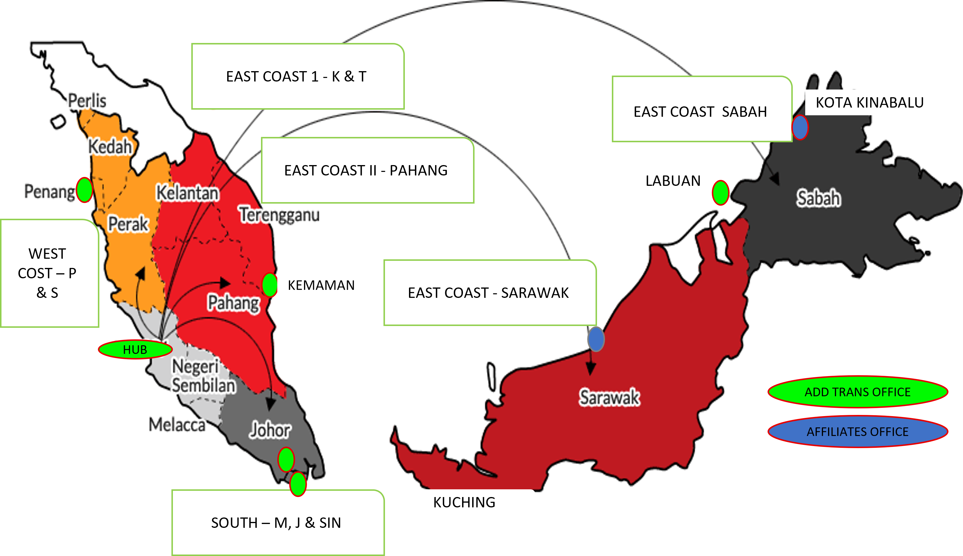 Extensive Network Our Extensive Network - Add Trans International Sdn. Bhd.